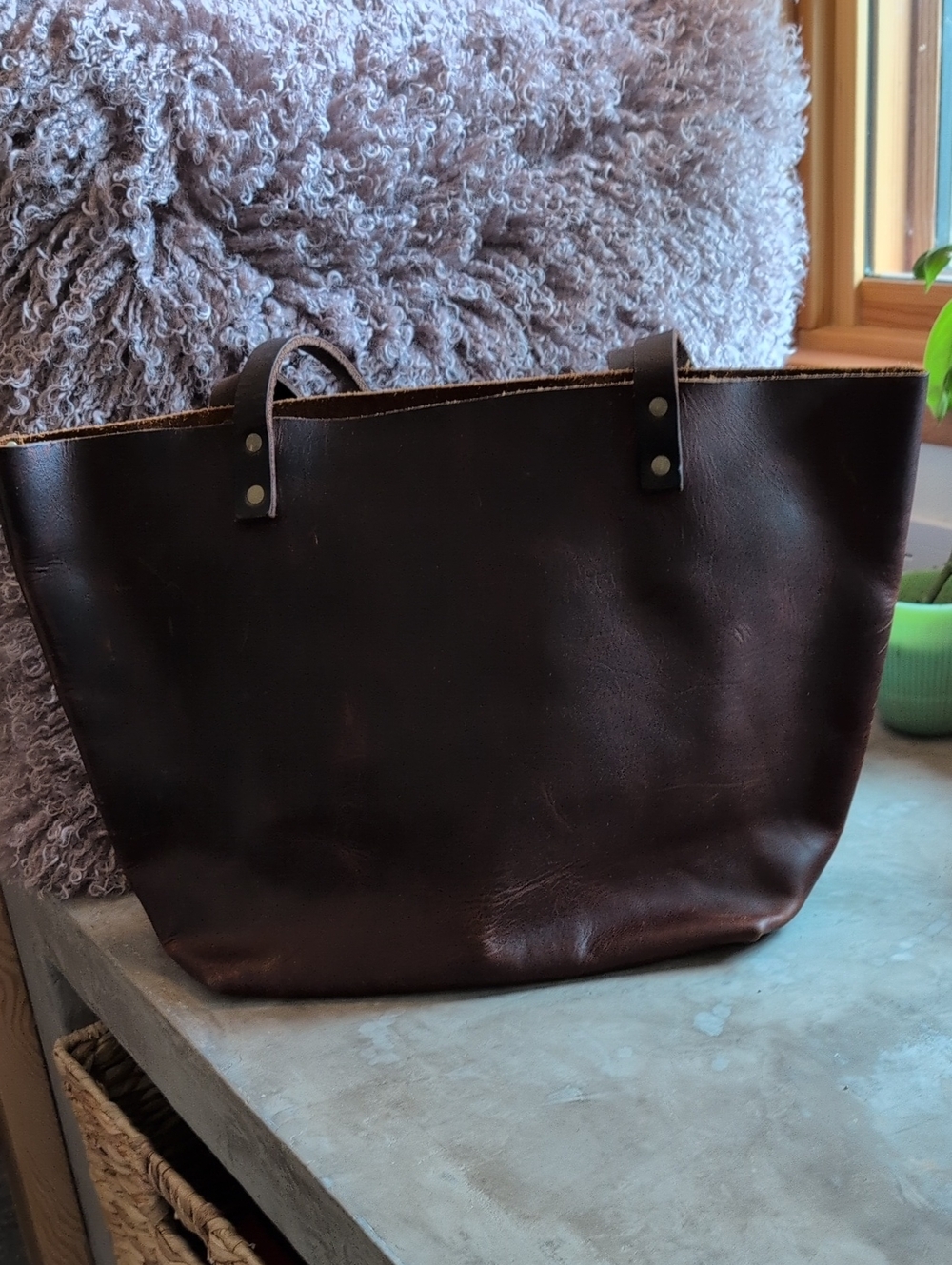 Portland Leather, Brown Leather Tote Bag - Classic Carryall